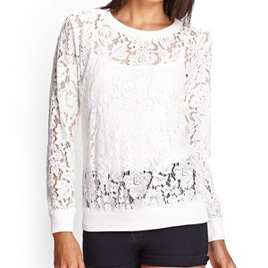 Floral crochet sweater top